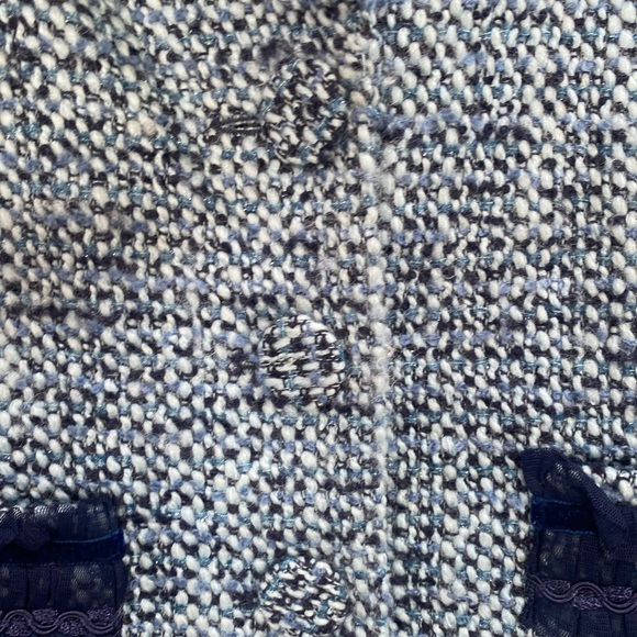 Cynthia Steffe Blue Tweed Skirt Set - Picture 6 of 12